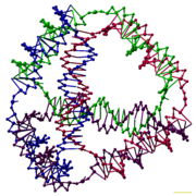 A model of a DNA tetrahedron—white background