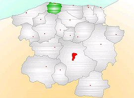 Map showing Doğanyurt District (green) in Kastamonu Province