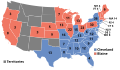 Map of the 1884 electoral college