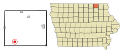 Location of Elma, Iowa