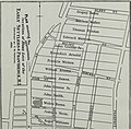 Detail showing Green's lot overlaid on current streets