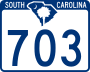 South Carolina Highway 703 marker
