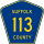 County Route 113 marker