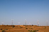 CE1. India has the 5th largest installed wind power capacity in the world. Shown here is a wind farm in Thar Desert, Rajasthan.