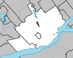 Location of Wendake within the Quebec equivalent territory