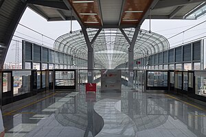徐家漕长乐站站台东端，摄于2014年