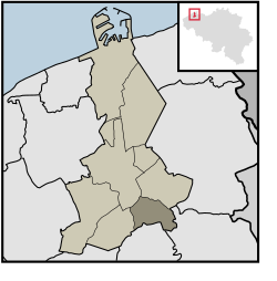 Location of Assebroek in Bruges