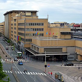 The third (current) Brussels-South station (1952) on Avenue Fonsny/Fonsnylaan