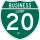 Business Interstate 20-H marker
