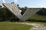 The "Interrupted Flight" monument at the October in Kragujevac Memorial Park