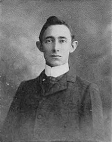 Photo portrait of Eugene C. Barker as a young man