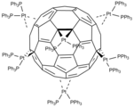 [[Ph3P]2Pt]6(η2-C60)