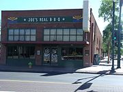 The Tone Building was built in 1929 and now house’s Joe’s Real BBQ. The structure is listed as historical by the Gilbert Heritage District.