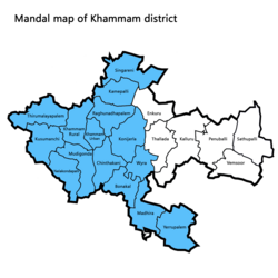 Khammam revenue division in blue