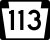 PA Route 113 Alternate Truck marker