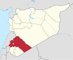 大马士革郊区省在叙利亚的位置