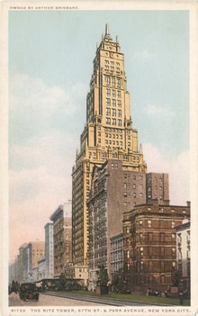 A sketch of the Ritz Tower in the New York Public Library's collectioon