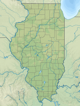 Location of Cedar Lake in Illinois, USA.