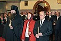 俄罗斯总统普丁前妻柳德米拉·亚历山德罗芙娜·普京娜于2001年11月16日参加恐攻受害者纪念仪式时穿戴头巾