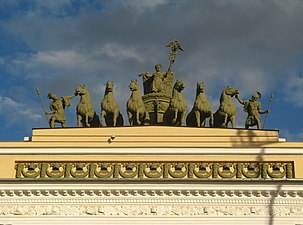 Sculptural composition on the arch of the General Staff Building