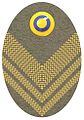 Hat badge (Mössmärke m/1940) for a lieutenant colonel in the army.