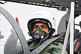 IAF Chief ACM RKS Bhaduria undertaking sortie on Tejas from SQ 45 during SQ 18 commissioning ceremony.