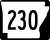 Highway 230 marker