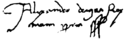 亚历山大一世·雅盖隆契克 Aleksander I Jagiellonczyk的签名
