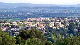 A view of Caromb from Montmirail