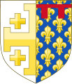 Coat of Arms of Robert the Wise (Jerusalem dimidiating Anjou Ancient)