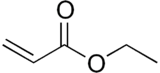 Skeletal structure of ethyl acrylate