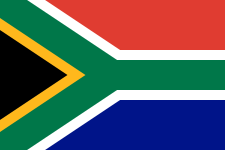 The flag of South Africa (1994) includes green, yellow and black, the colors of the African National Congress.