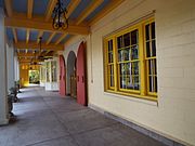 Different view of the front of the Bonnet House.