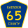 County Road 65 marker