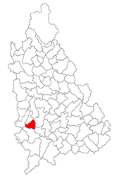 Location in Dâmbovița County