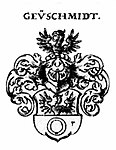 In the Siebmacher around 1700 wrongly attributed to the Geuschmid: the original Pfinzing coat of arms