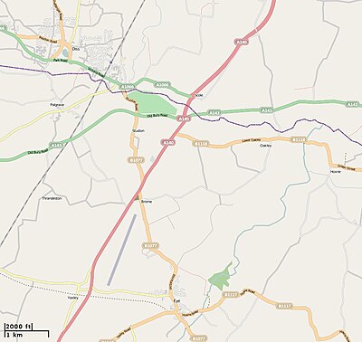 Location map Hoxne