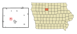 Location of Rutland, Iowa