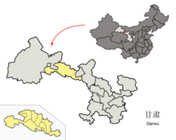 张掖市在甘肃省的地理位置