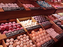 A picture of different types of bath bomb