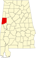 阿拉巴马州皮肯斯县地图