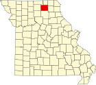 亚代尔县在密苏里州的位置