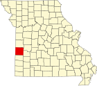 弗农县在密苏里州的位置