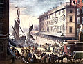 Image 73The Billingsgate Fish Market in London in the early 19th century (from History of England)