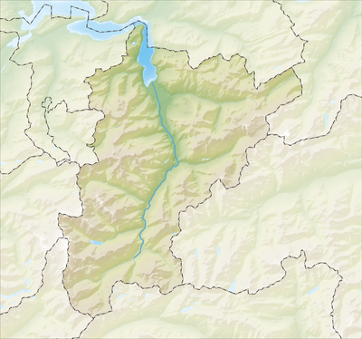 Location map Switzerland Uri