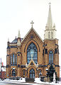 St. Mary of the Mount Church, built in 1896, at 403 Grandview Avenue in the Mount Washington neighborhood of Pittsburgh, PA.