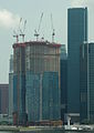 Construction progress on The Sail@Marina Bay, as of 29 June 2007.