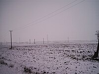 Winter landscape near Csorvás