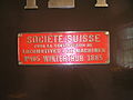 Builder's Plate 2-6-0 Swiss Locomotive and Machine Works Societe Suisse Locomotive No 405 from 1885 at the Finnish Railway Museum