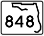 State Road 848 and County Road 848 marker